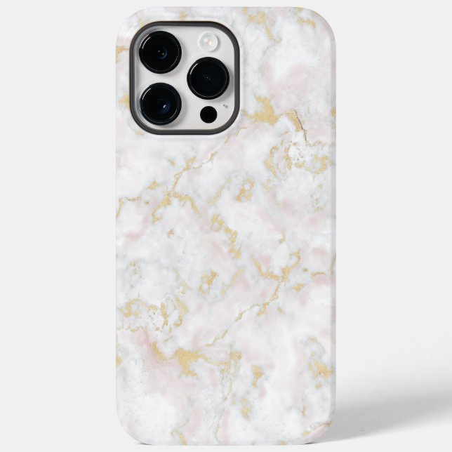 marble gold white pink iPhone case (Back)
