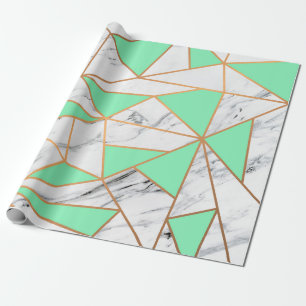 Marble Golden Mosaic Wrapping Paper