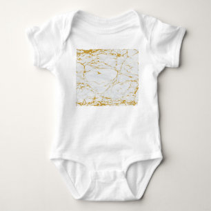 Marble Golden Texture Seamless Pattern Baby Bodysuit