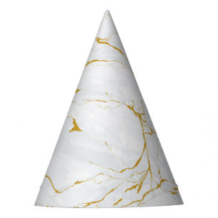 Marble Golden Texture Seamless Pattern Party Hat