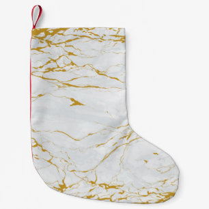 Marble Golden Texture Seamless Pattern Small Christmas Stocking