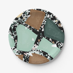 Marble Granite Texture Paper Plate