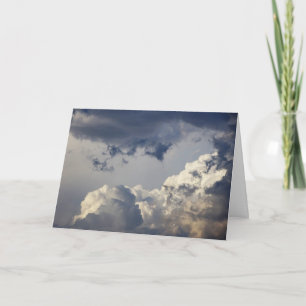 Marble Gray and White Clouds Background Card