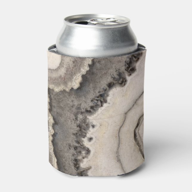 Marble grey granite black white agate gemstone  can cooler (Can Front)