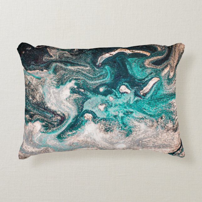 Marble Handmade: Traditional Luxury Texture. Decorative Cushion (Front)