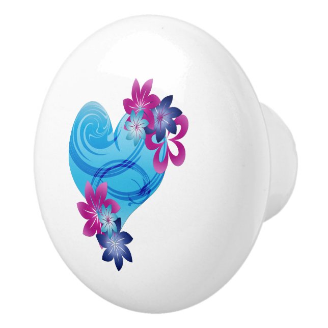Marble Hearts sm Ceramic Knob (Right)