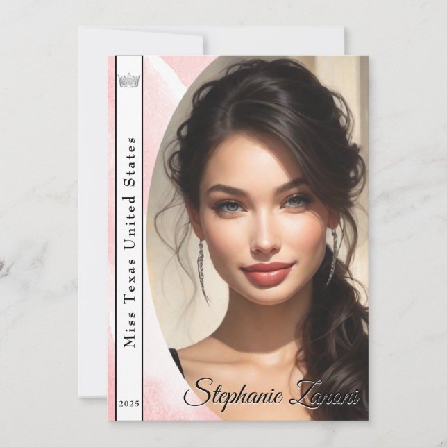 Marble Ice Pageant Sash Autograph Card (Front)