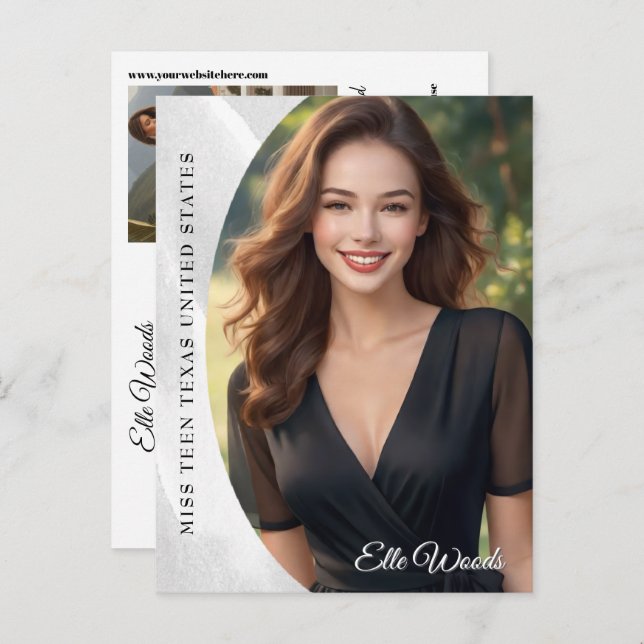 Marble Ice Photo Card Pageant Autograph Postcard (Front/Back)