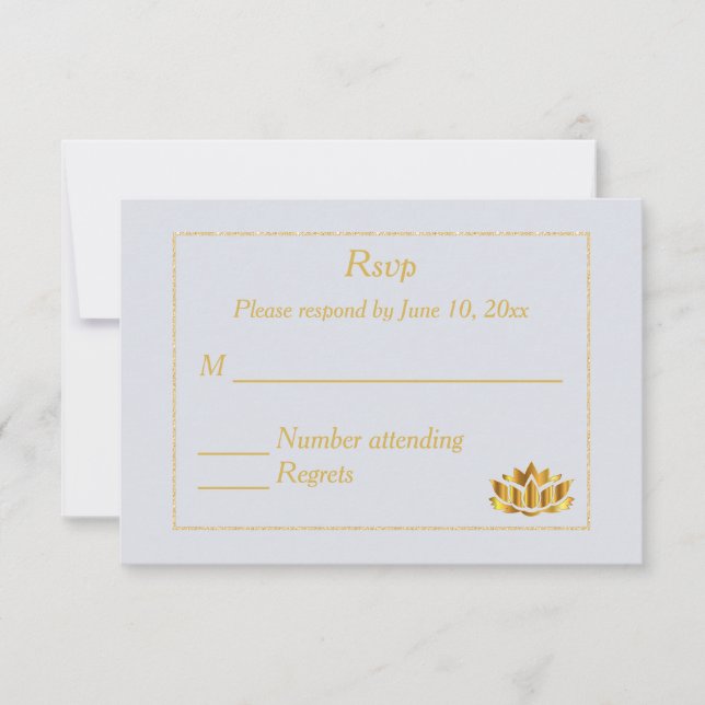 Marble Indian Hindu Wedding Invitation (Front)