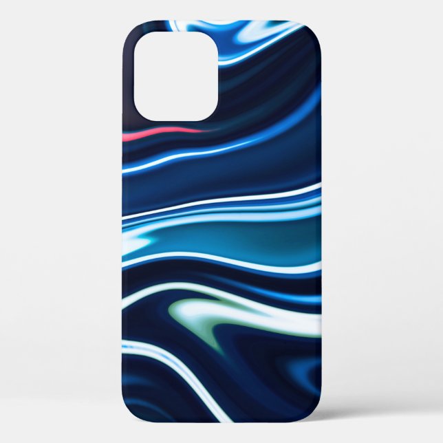Marble ink colourful. Blue marble pattern texture  Case-Mate iPhone Case (Back)