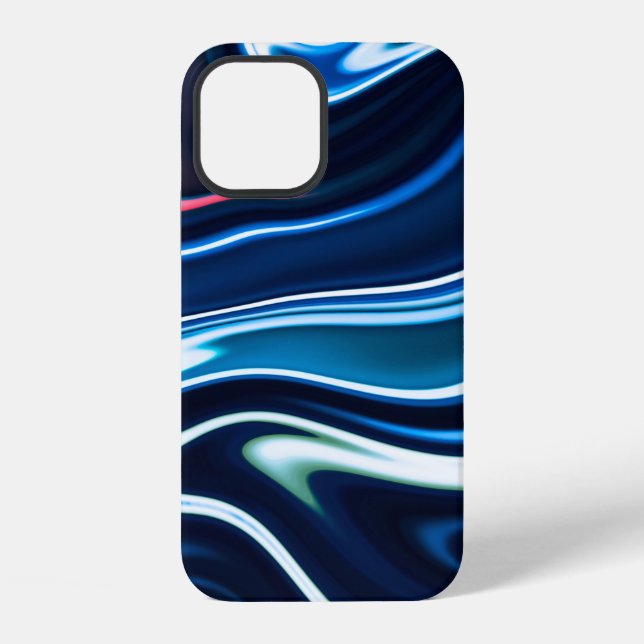 Marble ink colourful. Blue marble pattern texture  iPhone Case (Back)
