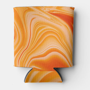 Marble ink: colourful orange blend pattern can cooler