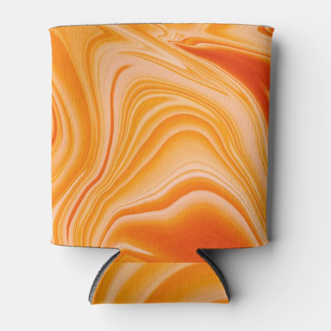 Marble ink: colourful orange blend pattern can cooler (Front)