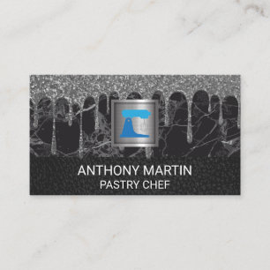 Marble Leather   Mixer   Glitter Drip Frosting Business Card