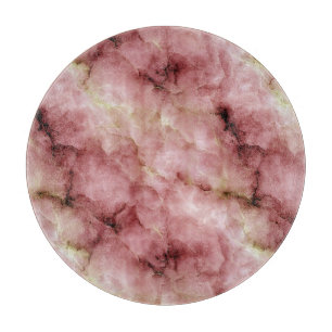 Marble-like Pattern in Shades of Pink and Cream Cutting Board