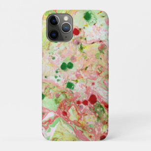 Marble Look Modern Abstract Pink Red Yellow Green Case-Mate iPhone Case