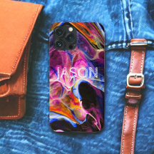 Marble Look Rich Blues Purple Personalised