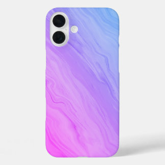 Marble Luxe – Blue and Purple Gradient iPhone 16 Plus Case