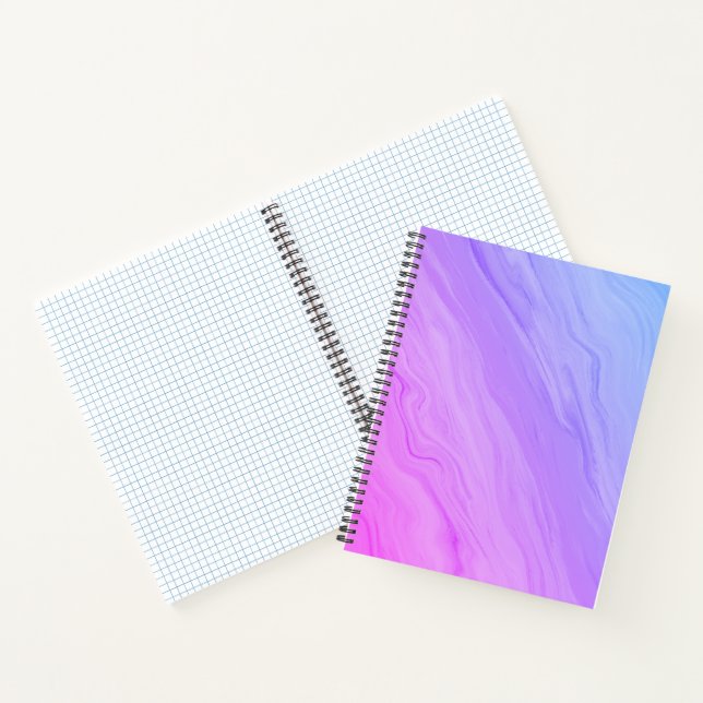 Marble Luxe – Blue and Purple Gradient Notebook (Inside)