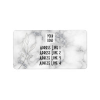 Marble luxury elegant silver modern return adress 