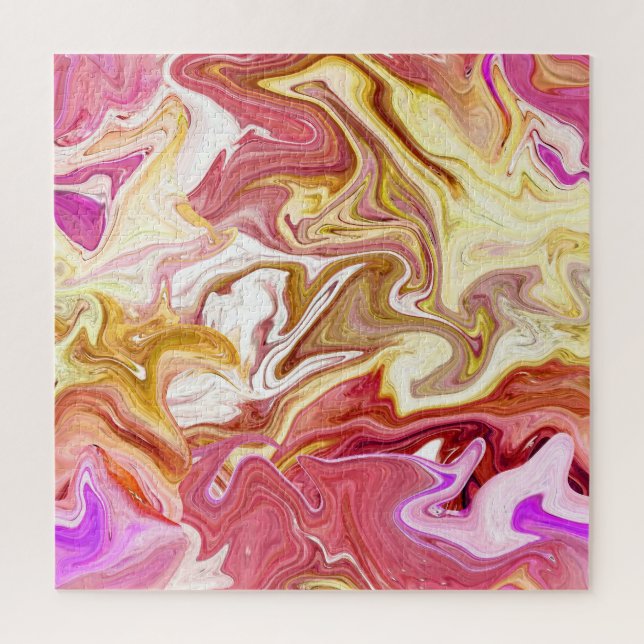 Marble Magic: Colourful Abstract Design Jigsaw Puzzle (Vertical)