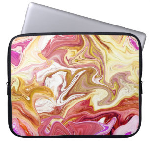 Marble Magic: Colourful Abstract Design Laptop Sleeve