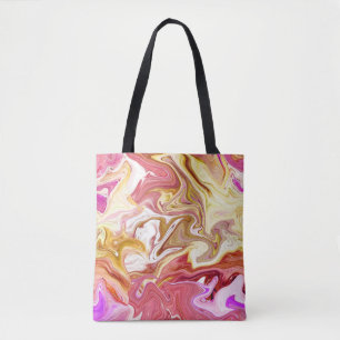 Marble Magic: Colourful Abstract Design Tote Bag