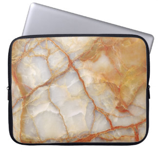 Marble Majesty: Glossy Elegance Laptop Sleeve