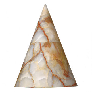 Marble Majesty: Glossy Elegance Party Hat