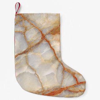 Marble Majesty: Glossy Elegance Small Christmas Stocking
