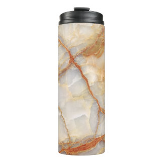 Marble Majesty: Glossy Elegance Thermal Tumbler