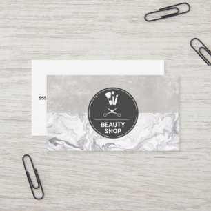 Marble Makeup Brushes  Business Card