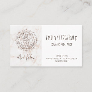 Marble Meditation Mandala Yoga Teacher And Relax Business Card