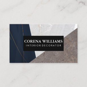 Marble Metal Geometric Business Card
