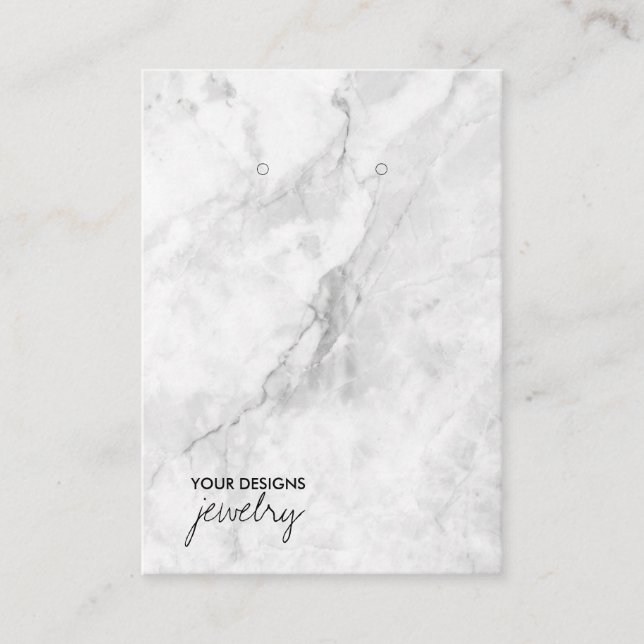 Marble Minimal Earring Display Card (Front)