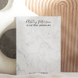 Marble minimalist elegant jewellery earring displa business card<br><div class="desc">An elegant modern,  stylish jewellery earring display with hole markers that you can move around or delete with elegant modern simple  hand lettering style typography  on a minimalist elegant white marble trendy and elegant background. all text is customisable,  add your social media.</div>
