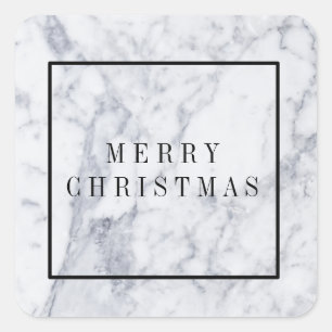 Marble Modern Minimal Merry Christmas Sticker