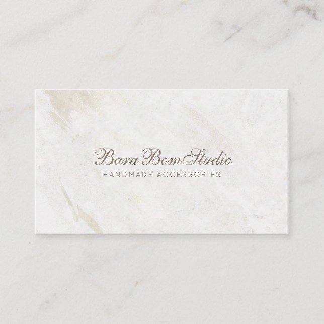 Marble Modern Minimalist Business Cards (Front)