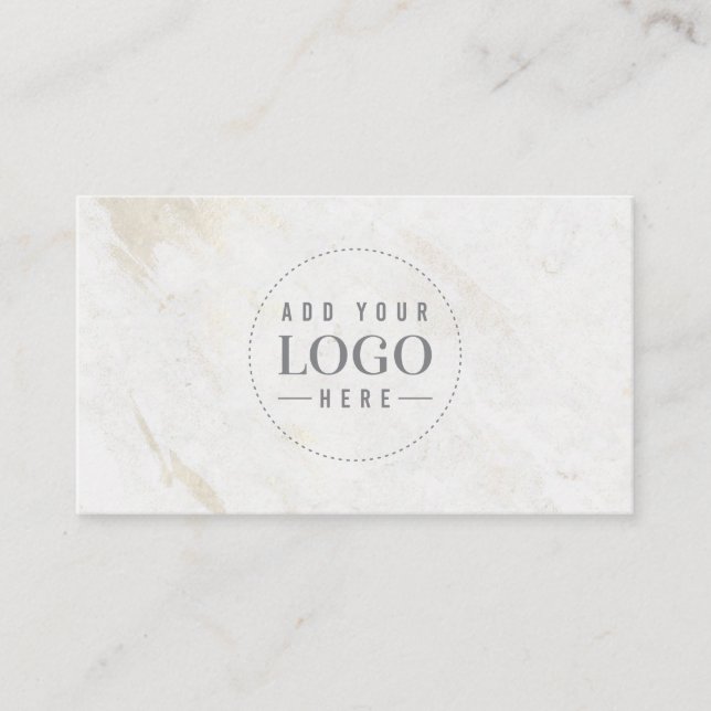 Marble Modern Minimalist  Logo Business Cards (Front)