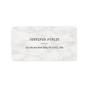 Marble Modern Simple Personalised Template Address Label