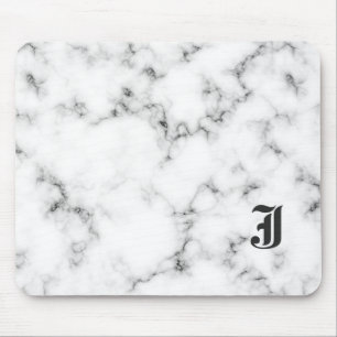Marble monogram mouse pad