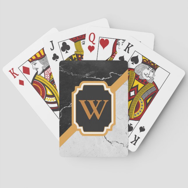 Marble Monogram Playing Cards (Back)