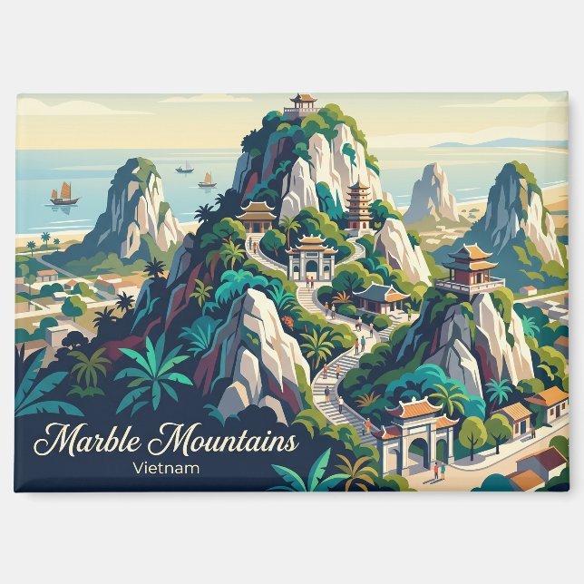 Marble Mountains Vietnam Magnet (Front)