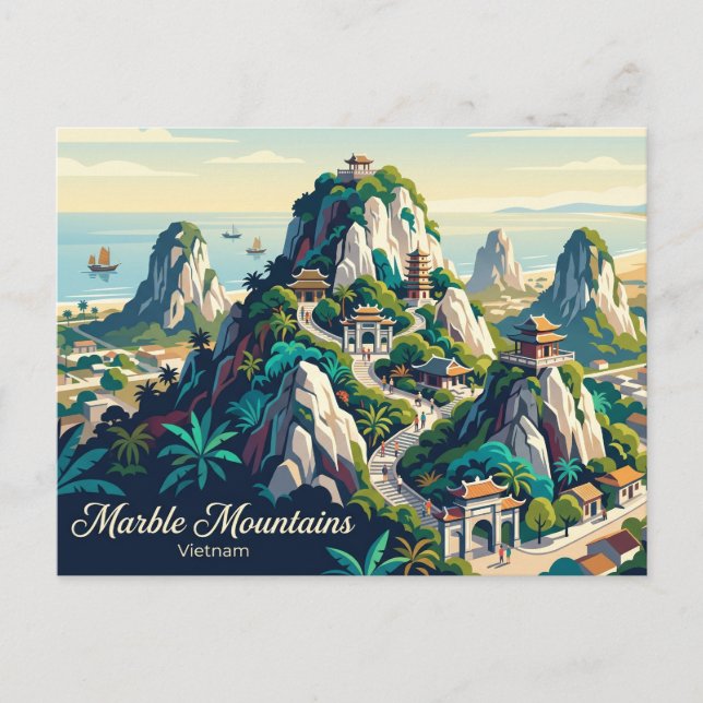 Marble Mountains Vietnam Postcard (Front)
