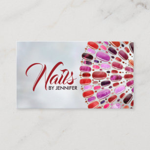 Marble Nails Mandala Appointment Business Card