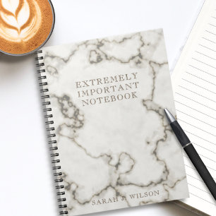 Marble Name Extremely Important Business Notebook