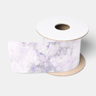 Marble Natural Stone Grey with Soft Purple Pink Satin Ribbon