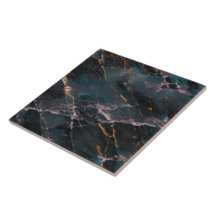 Marble Ocean Blue Pink Gold Popular Collection Tile