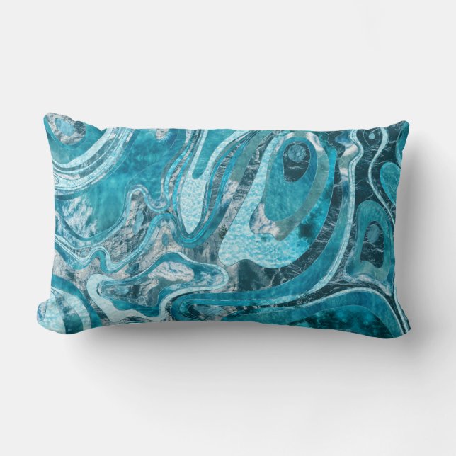 Marble Ocean Lumbar Cushion (Front)