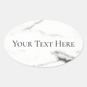 marble oval sticker